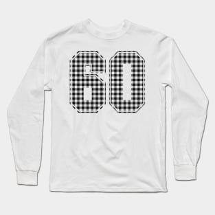 Plaid Number - 60 - Dark Long Sleeve T-Shirt